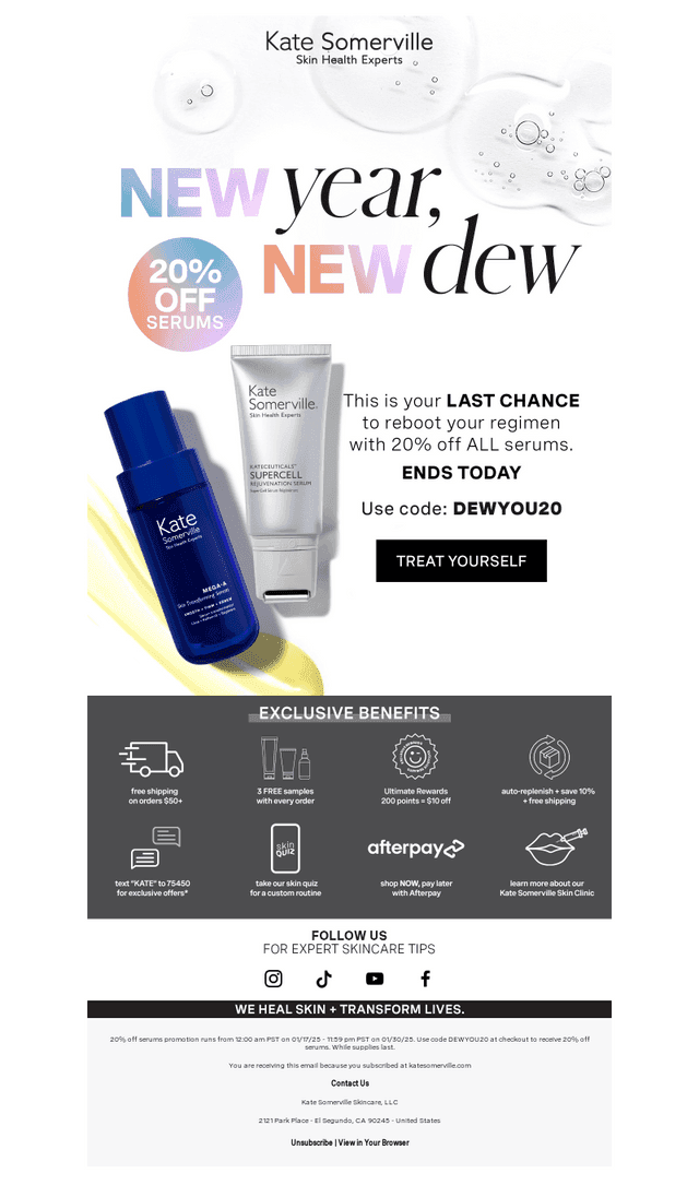 LAST DAY: 20% Off All Serums 🚨