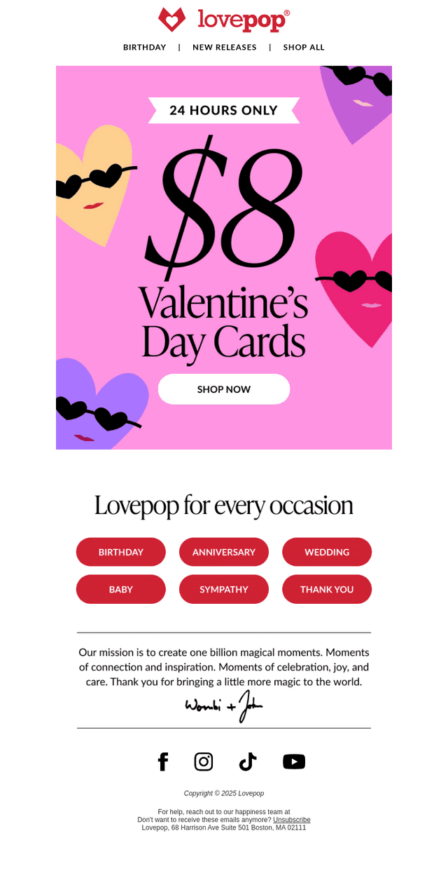 😍 Today only: $8 VALENTINES CARDS