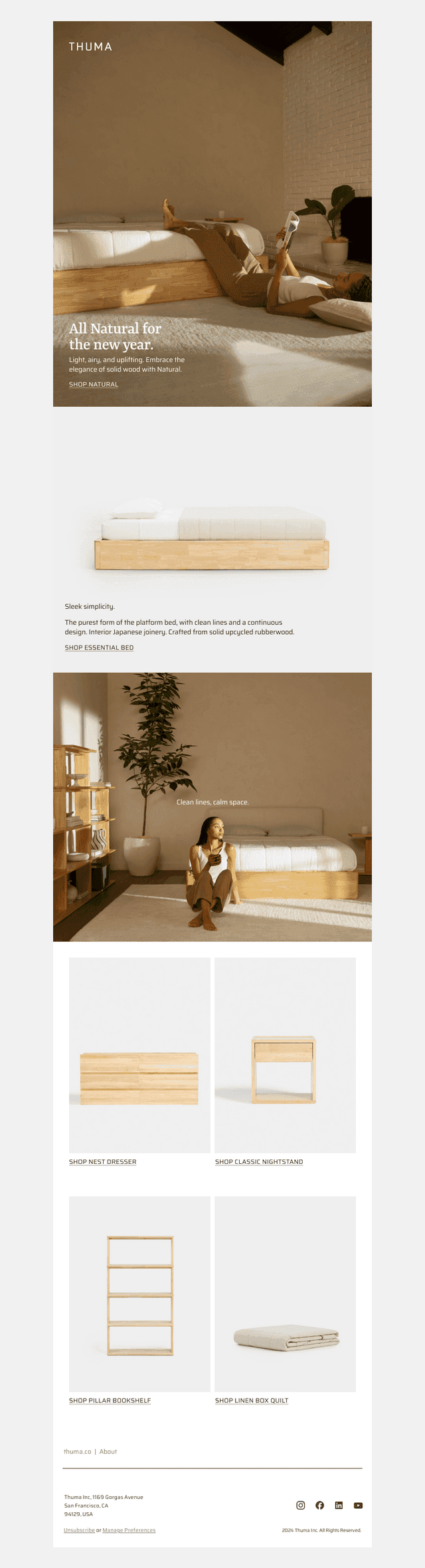 The Natural bedroom.