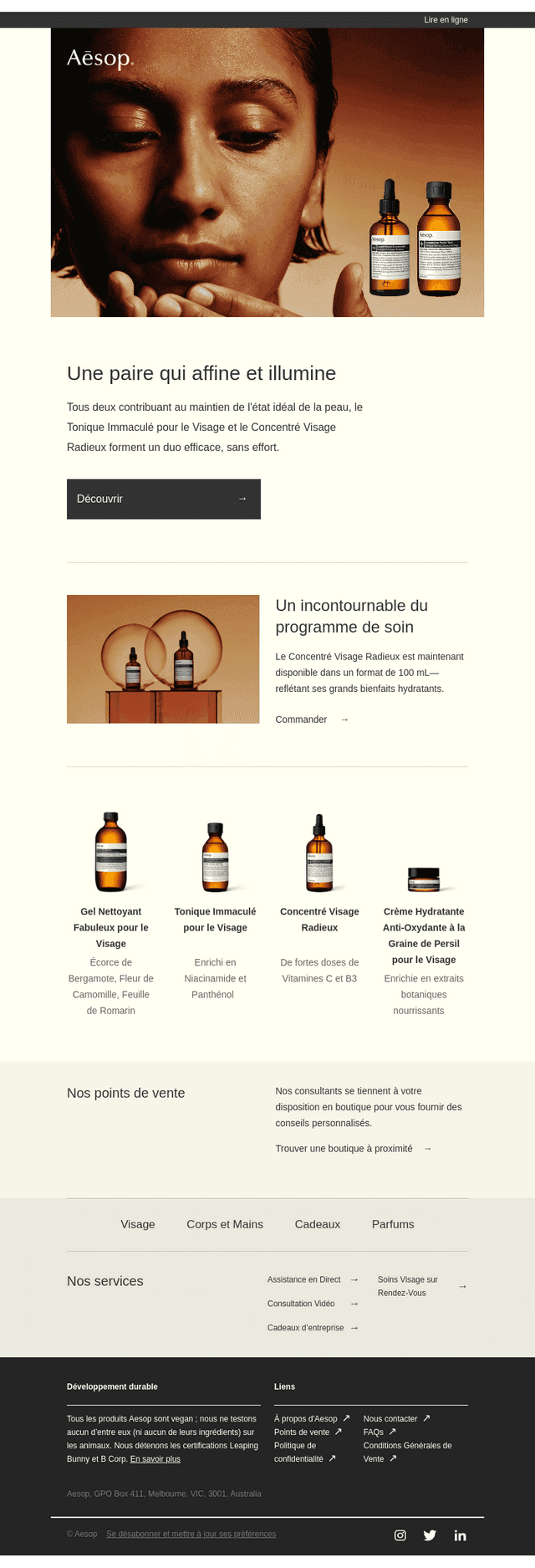Un programme de soin équilibrant