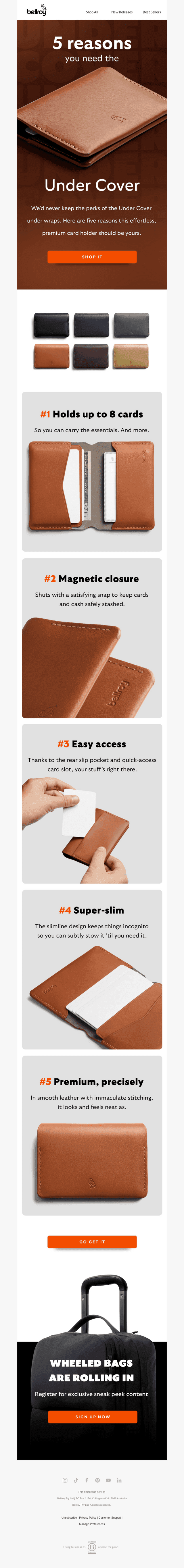 One minimalist card holder