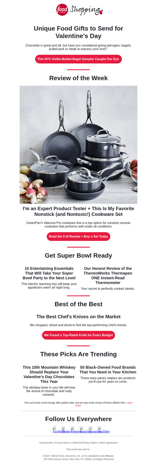 Food & Wine email from Thu, Jan 30, 2025