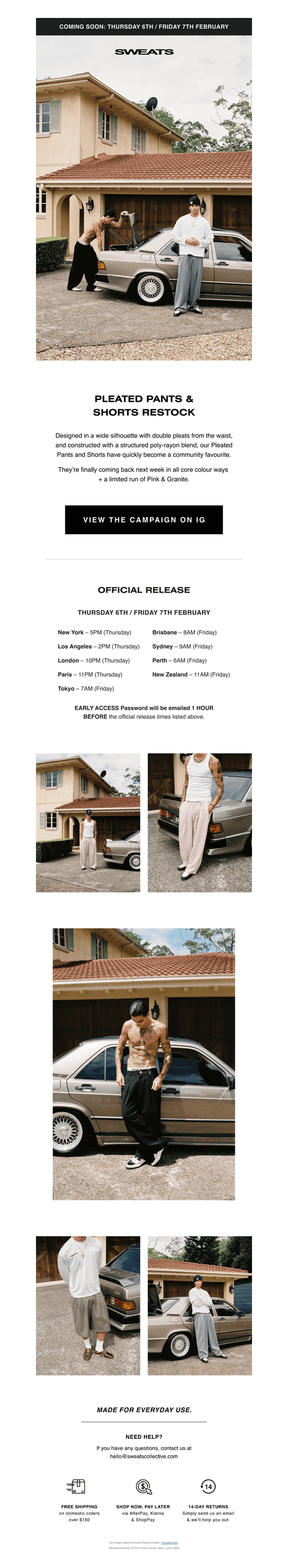 Pleated Pants & Shorts Restock