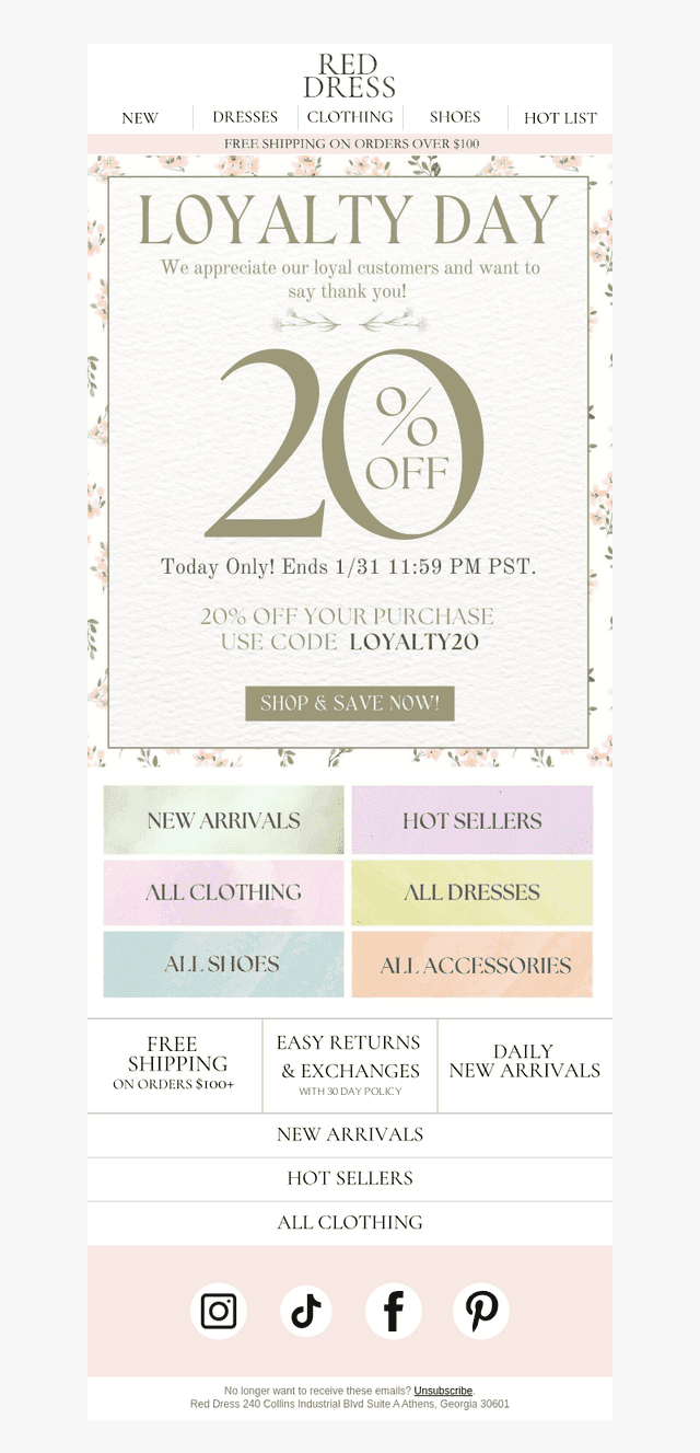 Today Only! 20% OFF Just For YOU!🥰