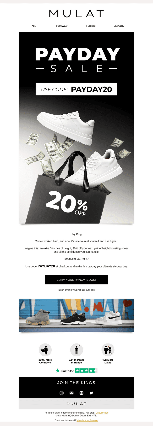 Get taller with 20% Off