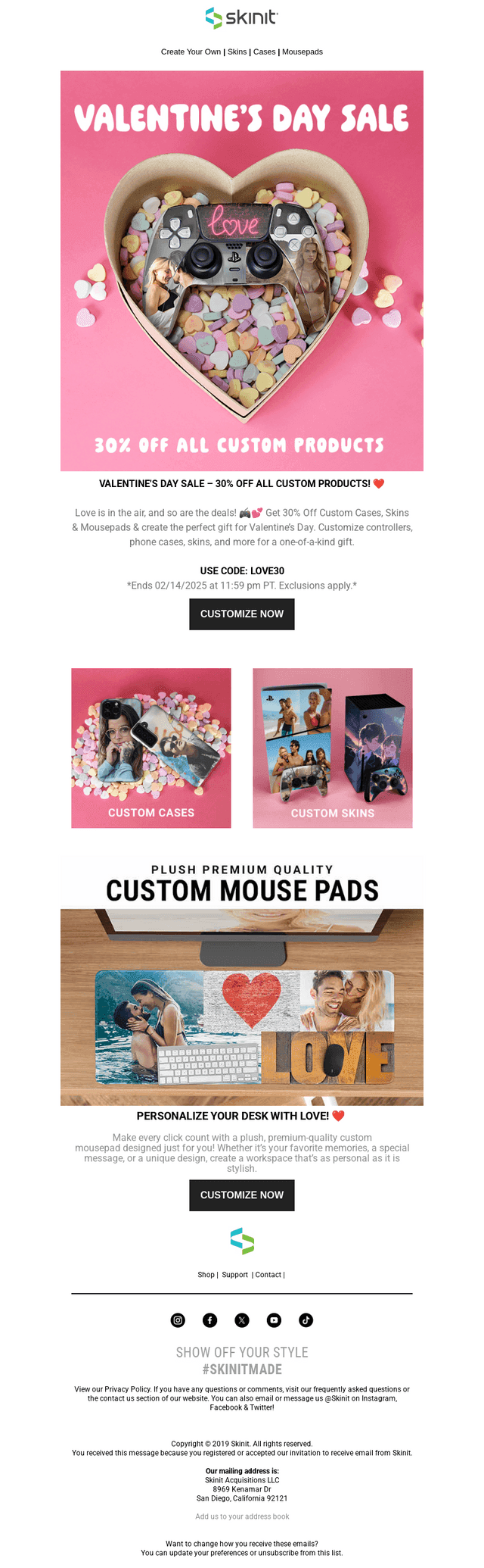 Skinit email from Fri, Jan 31, 2025