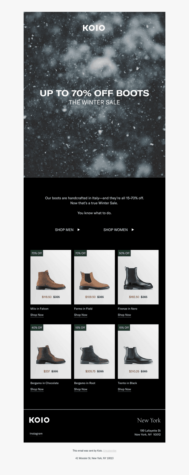 The Winter Sale—Boot Feature