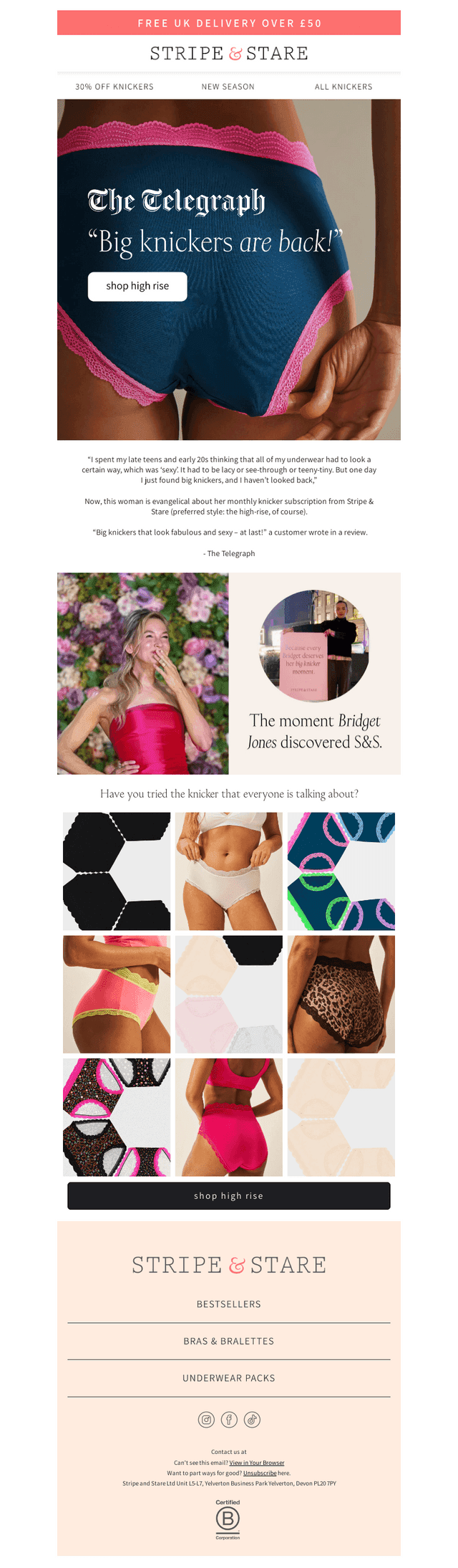 "BIG knickers are back!" - The Telegraph