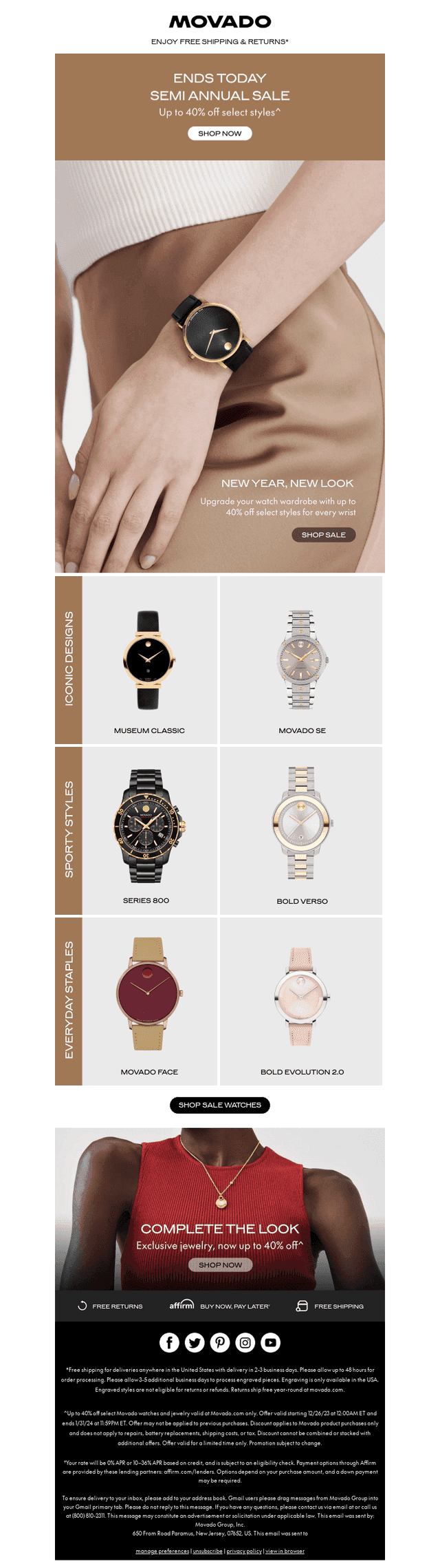 Ends Today: Up To 40% Off Select Styles