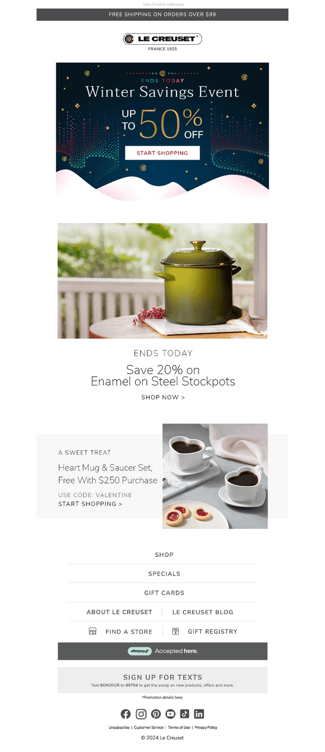 Winter Savings Ends Today