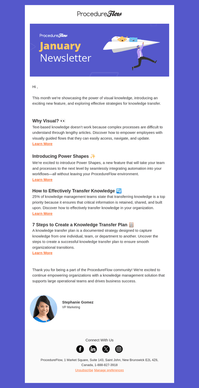 January Newsletter: Why Visual, Power Shapes, knowledge transfer! 💡