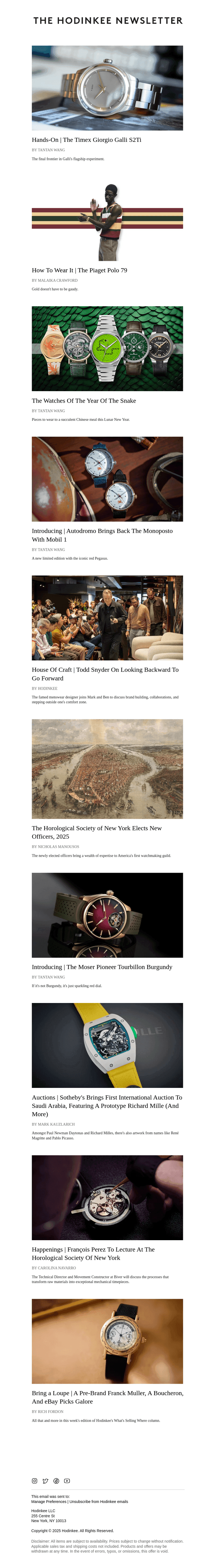 Hodinkee Weekly | 01/31/2025