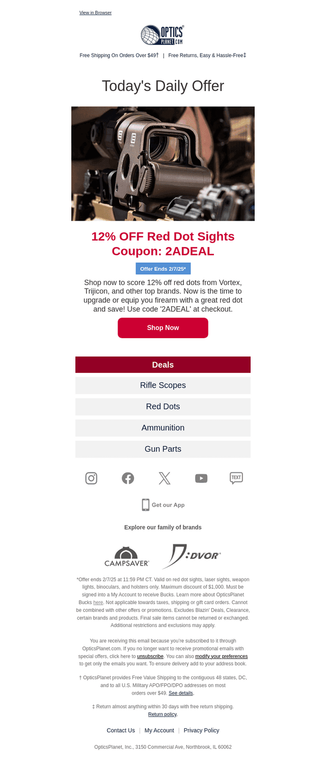 🔴12% OFF Red Dot Sights + 2% Bucks🔴
