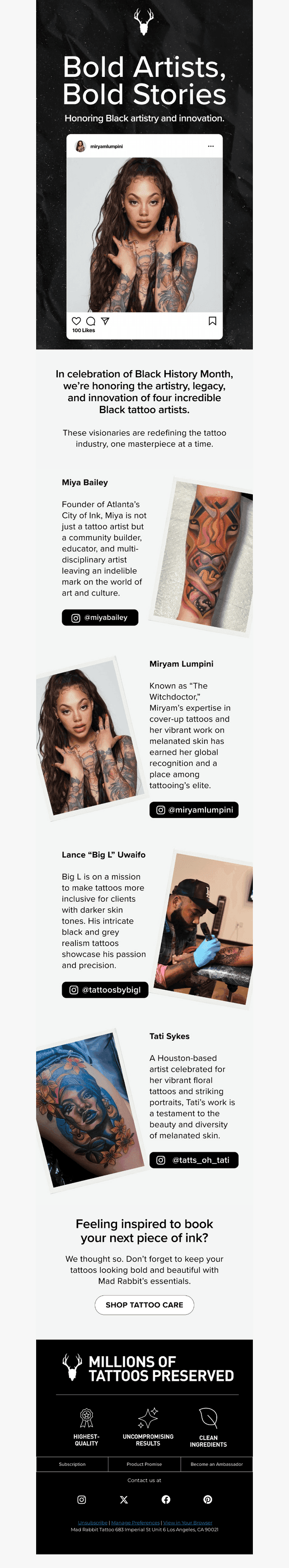 Celebrating Black Tattoo Artists 🖤