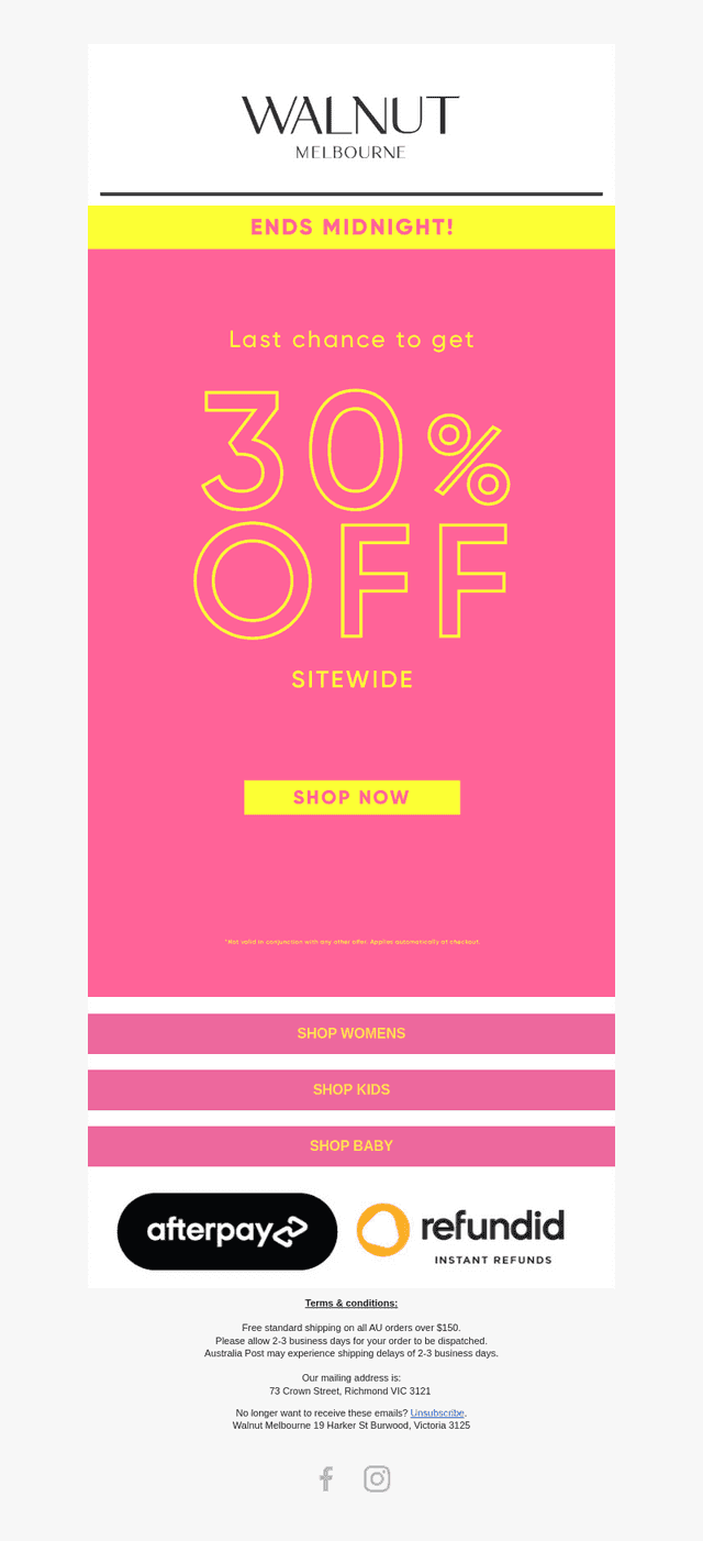 30% OFF SITEWIDE | ENDS MIDNIGHT TONIGHT