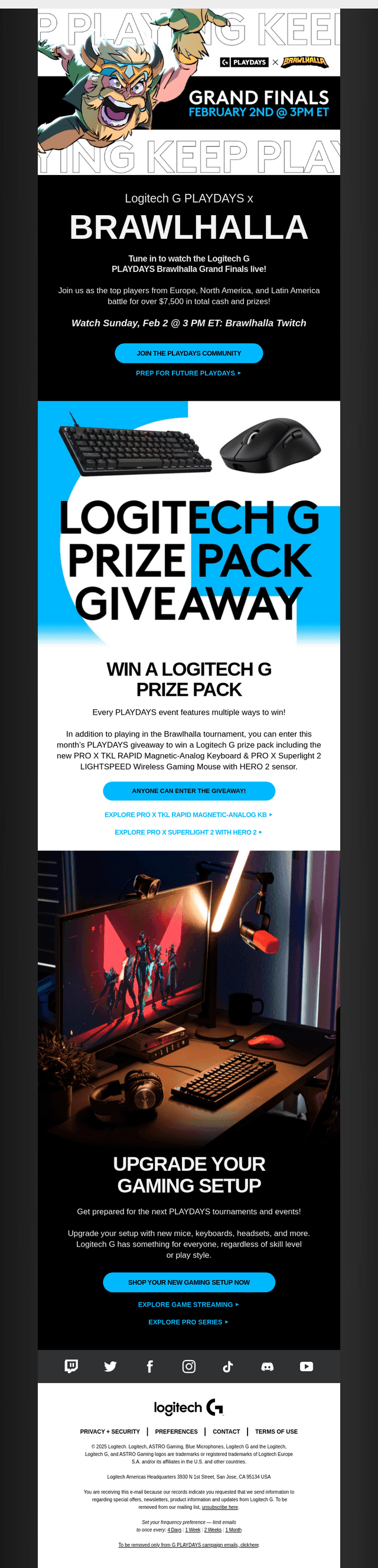 Logitech email from Sun, Feb 2, 2025