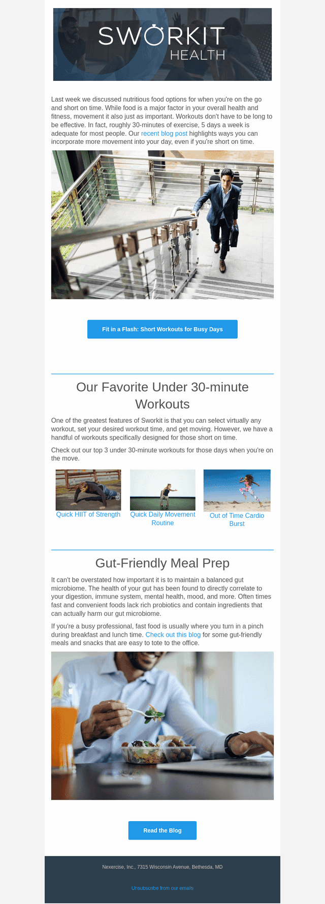 Let's talk quick workouts and gut health!