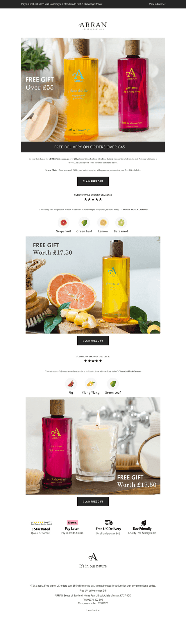 Last Chance | Free Shower Gel 🛁