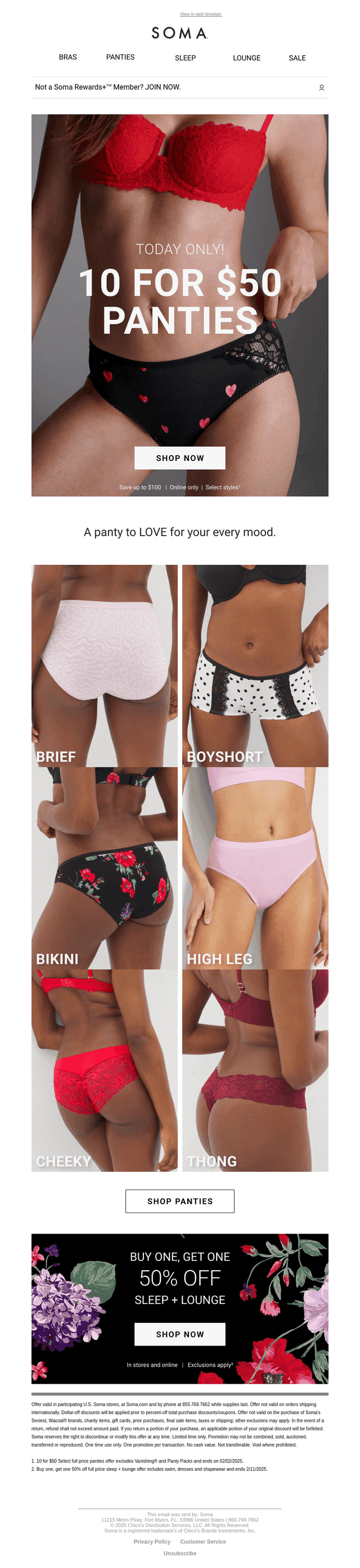 HOURS LEFT: 10 for $50 panties