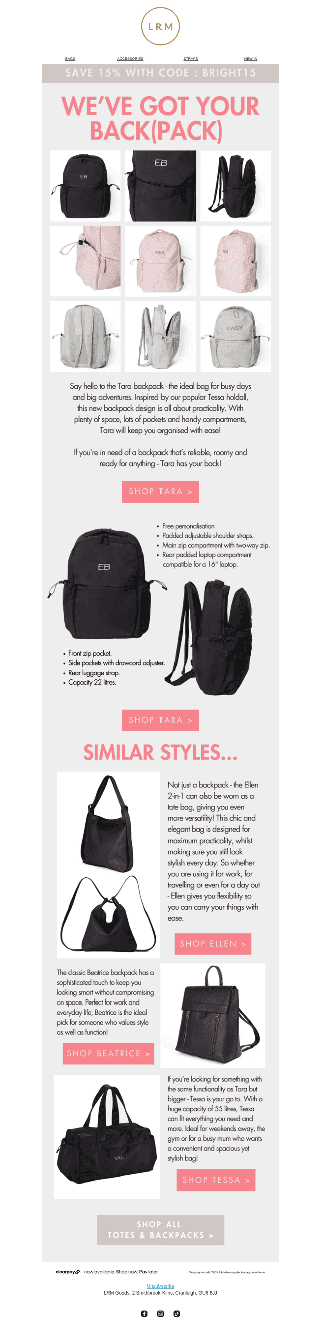 Trending Now: Tara Backpack🎒