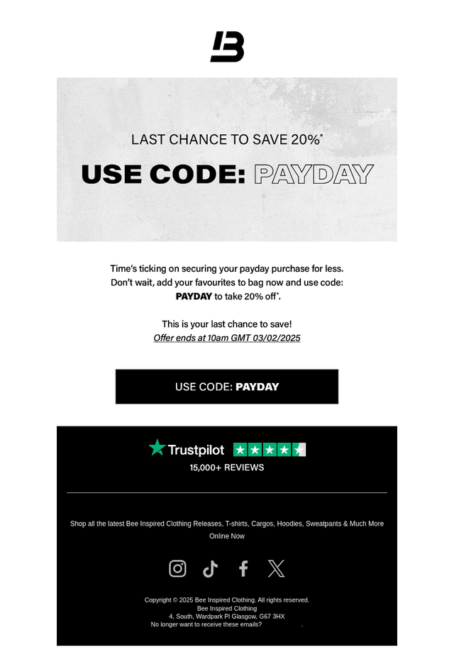 RE: Your Payday Purchase ⚠️