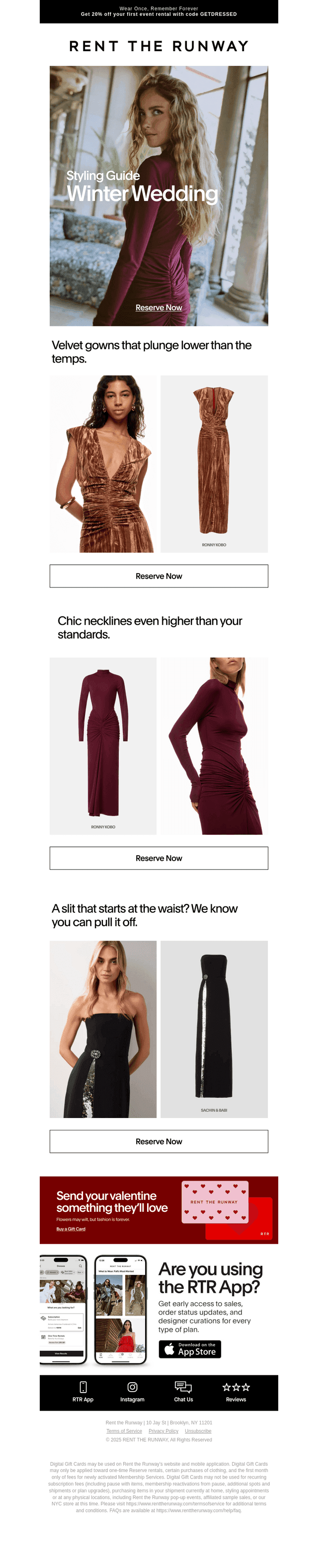 Rent the Runway email from Sun, Feb 2, 2025