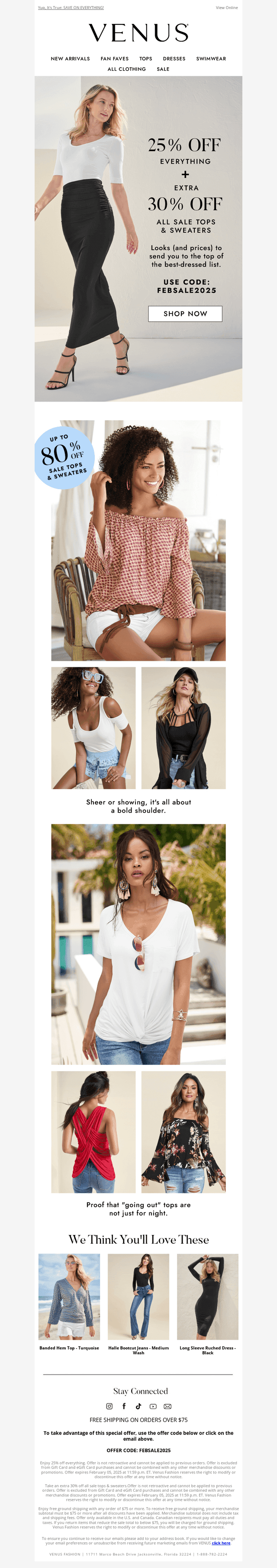 25% Off EVERYTHING Topped Off With Extra 30% Off!