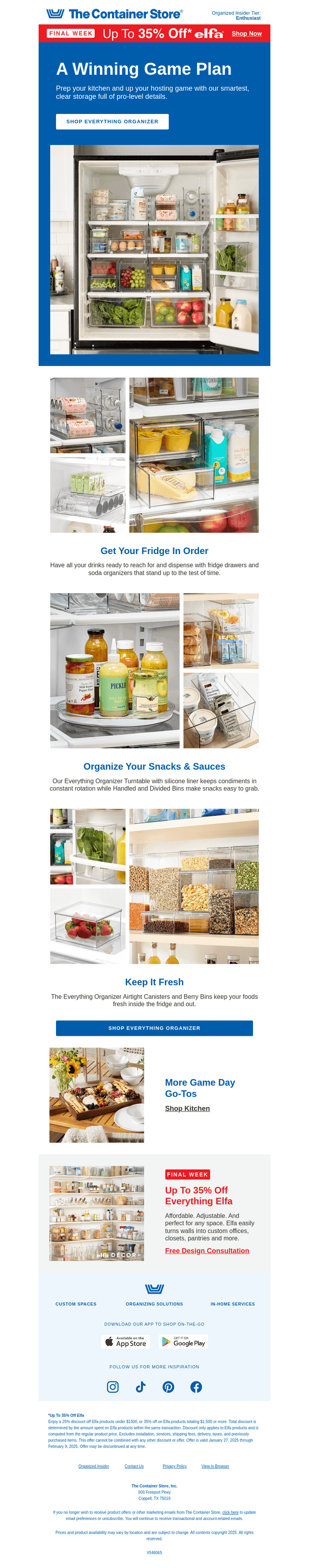 The Container Store email from Mon, Feb 3, 2025