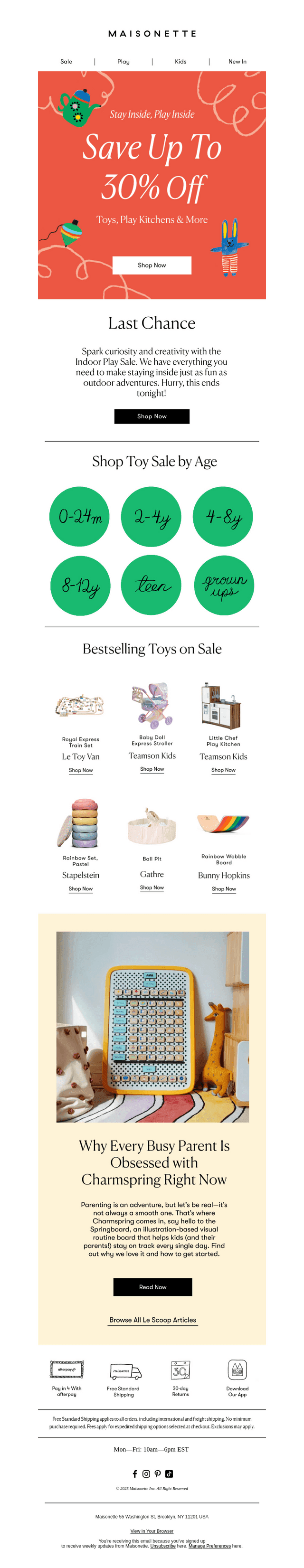 Play Sale Ends Tonight!