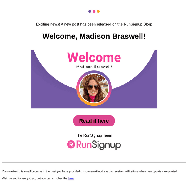 New Post! - Welcome, Madison Braswell!