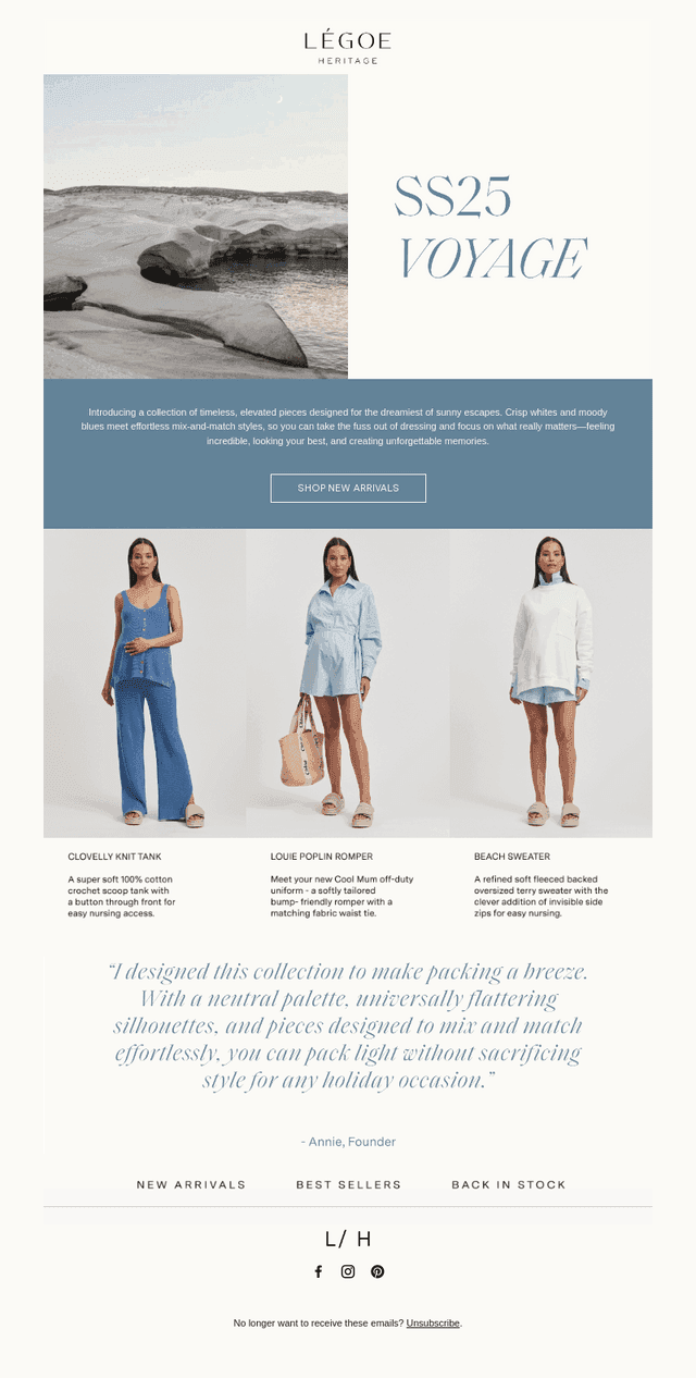 New Arrivals | VOYAGE