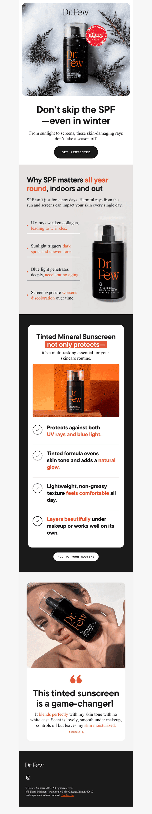 Winter skin needs sun protection, too