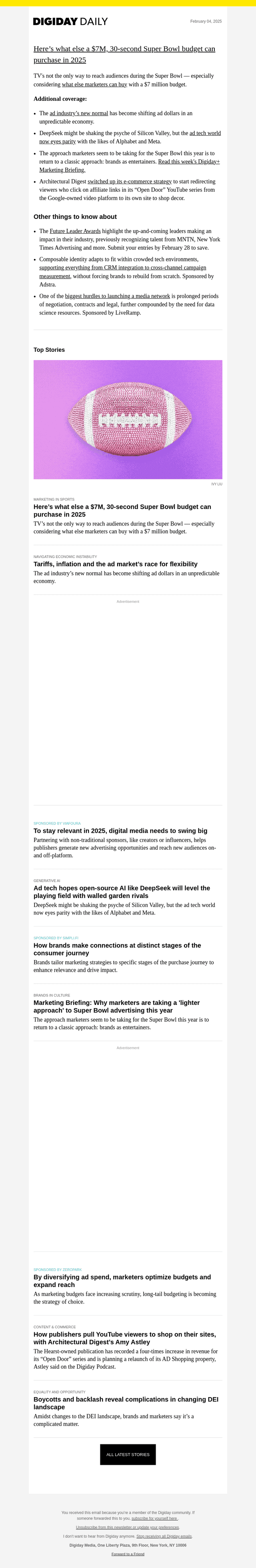 Digiday email from Tue, Feb 4, 2025