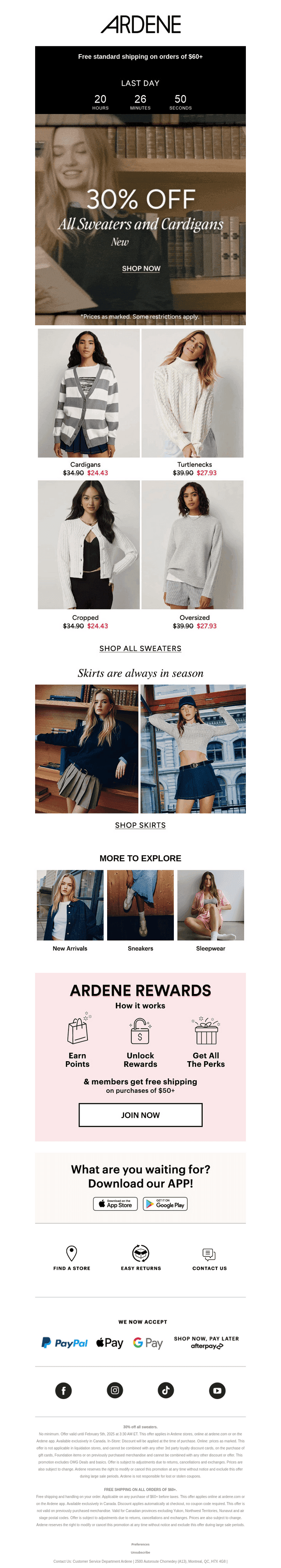 ENDS TODAY: 30% off ALL sweaters & cardigans