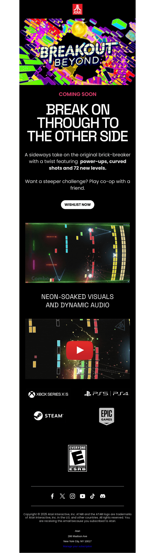 Atari email from Tue, Feb 4, 2025