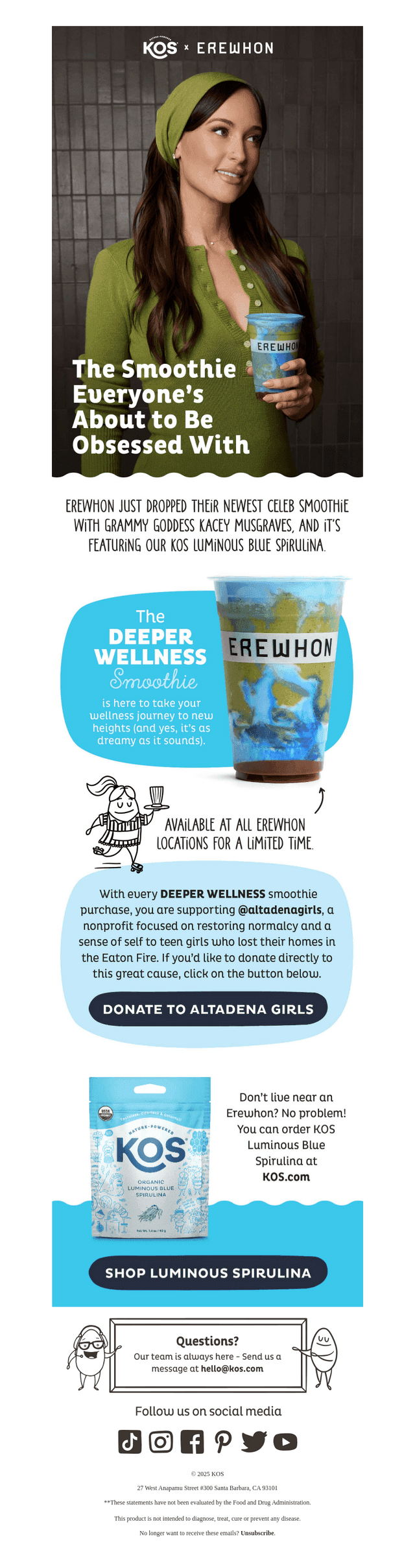 Kacey Musgraves’ 𝓓𝓮𝓮𝓹𝓮𝓻 𝓦𝓮𝓵𝓵𝓷𝓮𝓼𝓼 at Erewhon ✨