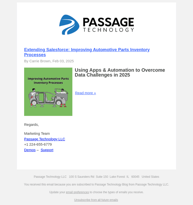 Extending Salesforce: Improving Automotive Parts Inventory Processes