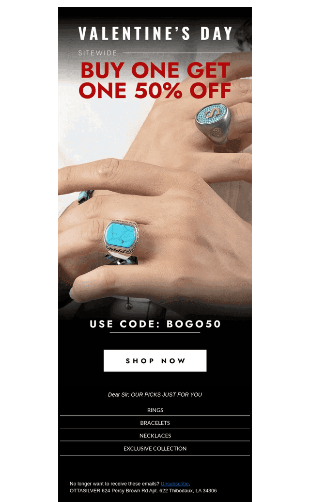 Don't Forget: Your Valentine's BOGO50 Awaits