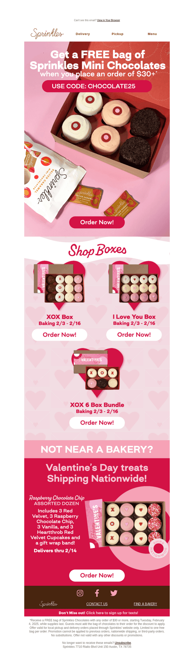 FREE Mini Chocolates with Your Valentine’s Order! 🍫❤️