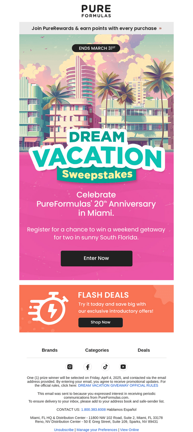 Win a dream getaway to Miami! ☀️🏝️