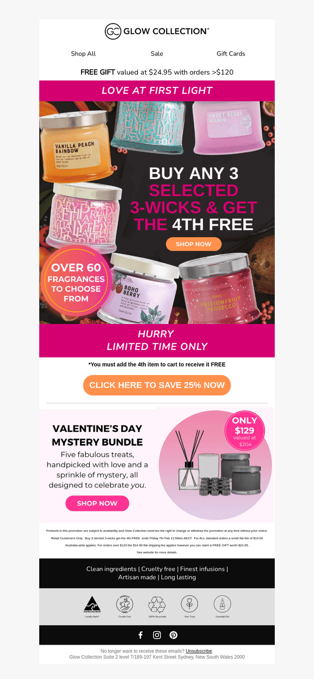 Open for special 3-Wick Offer!