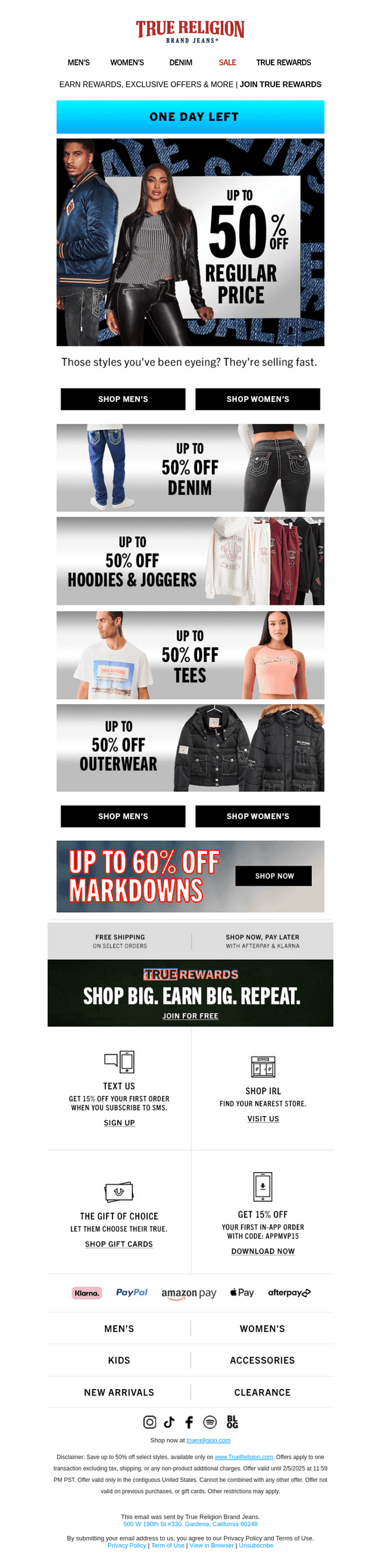 ENDS TOMORROW❗❗ 50% OFF SITEWIDE*