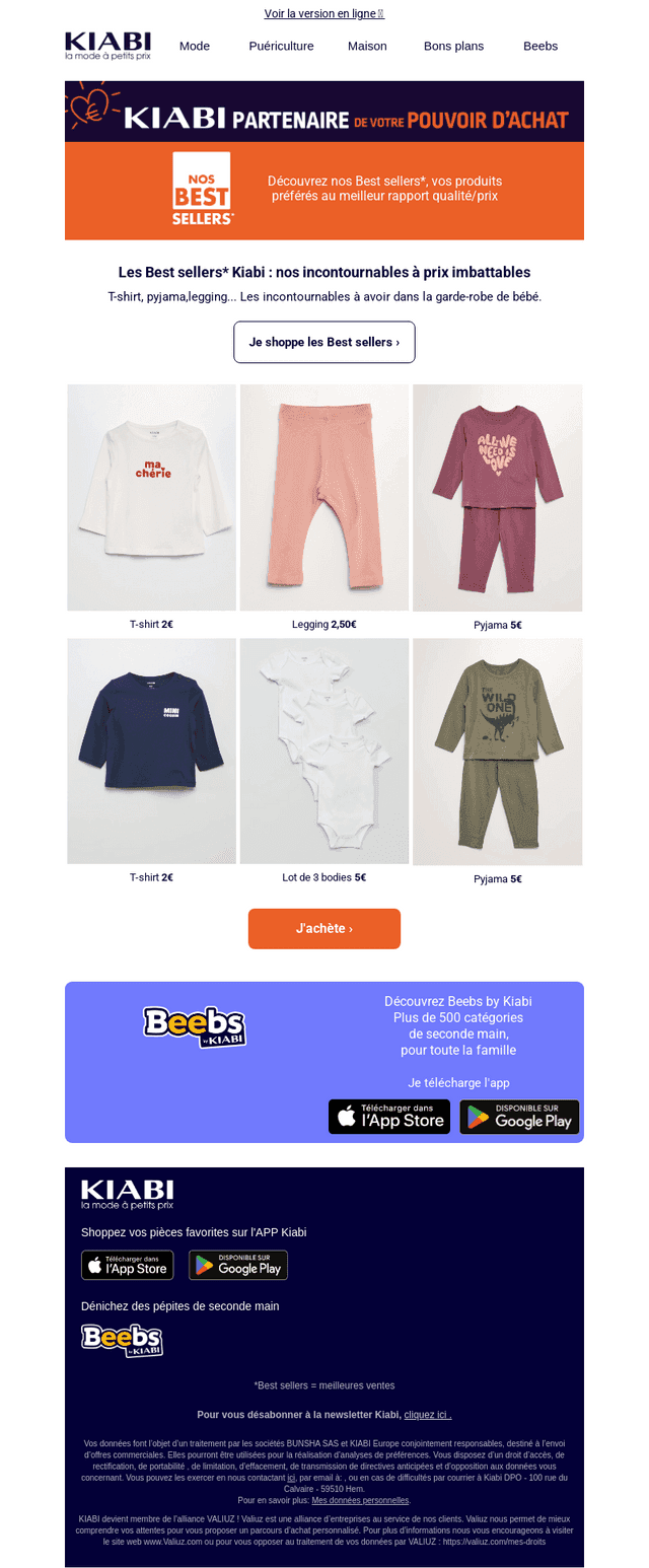 Les Best sellers bébés