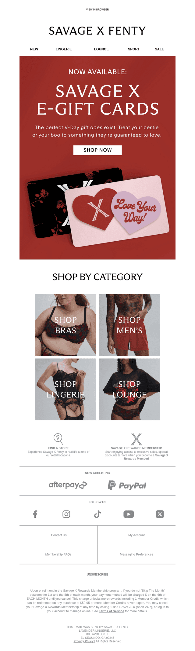 Now Available: Savage X E-Gift Cards!
