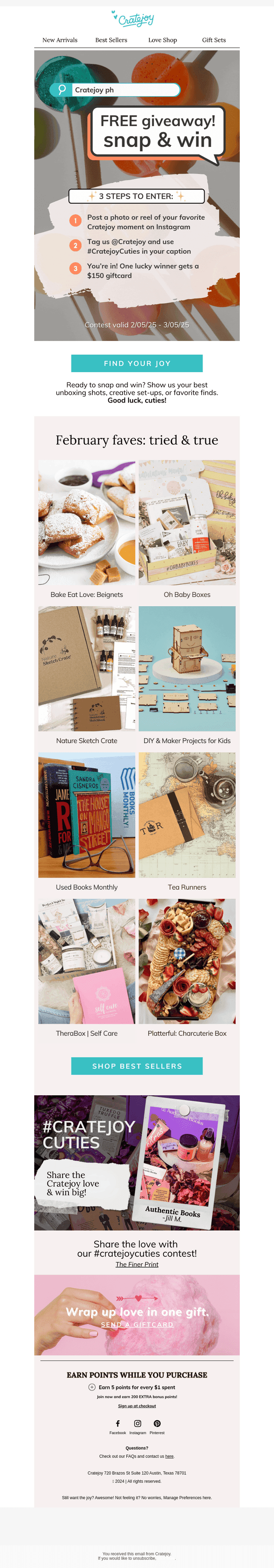 Cratejoy email from Wed, Feb 5, 2025