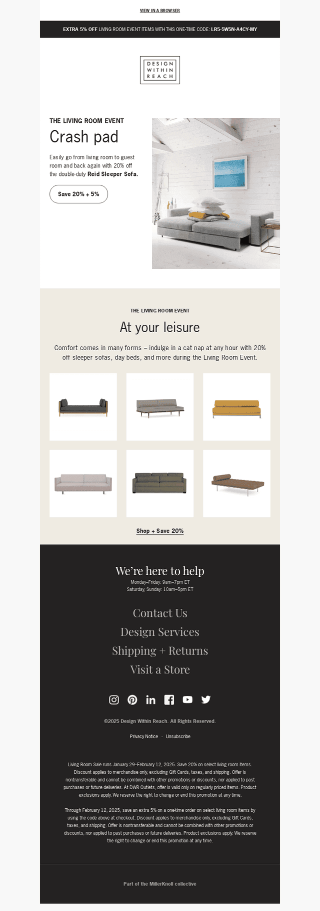 Sit. Stay. Save 20% + 5% more.