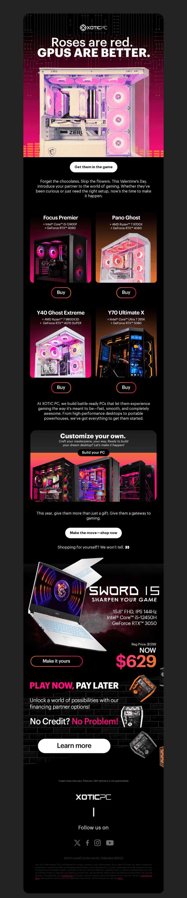 💘 Game Together. Win Together. Gift a PC.