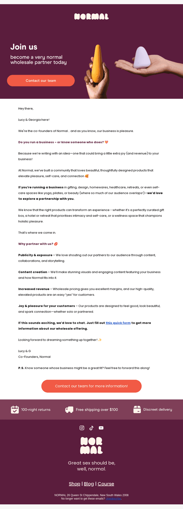 An Invitation From Our Founders: Become A Normal Partner 🔥