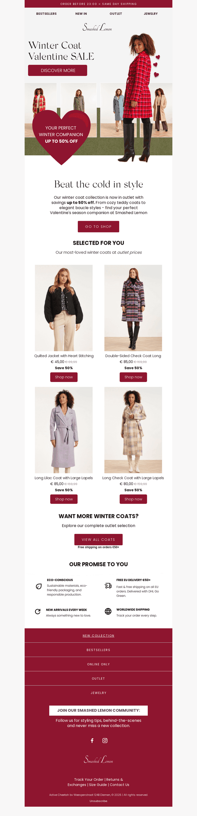 ❤️ Winter coats: Save up to 50% off