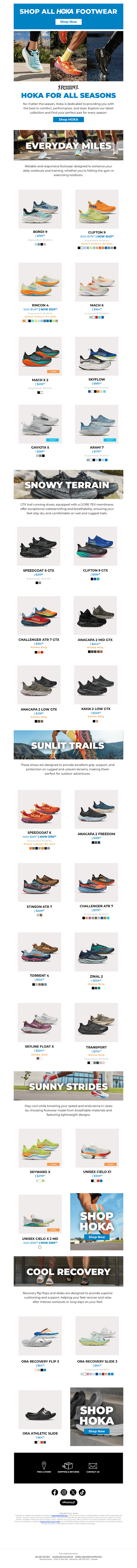 Run Through All Seasons with HOKA!